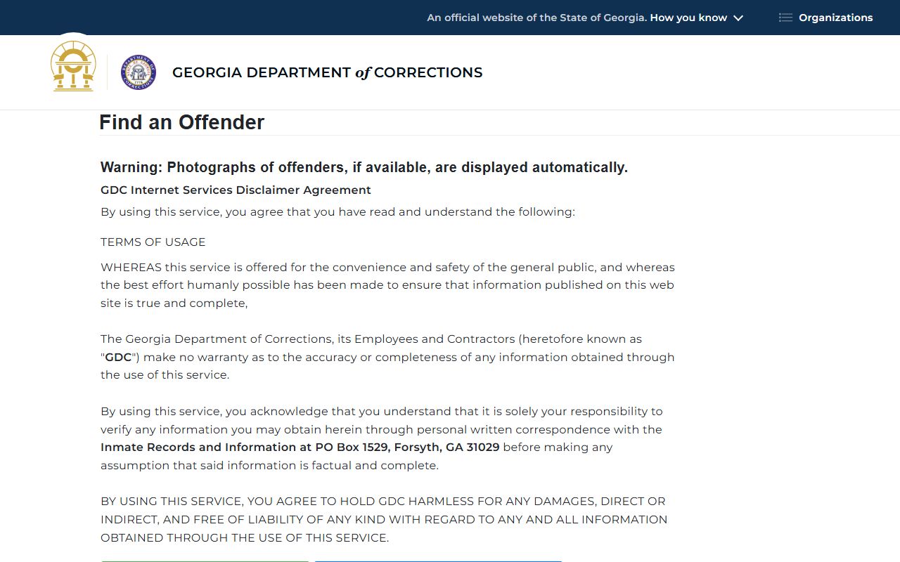 Laurens County arrest records Georgia DOC offender query