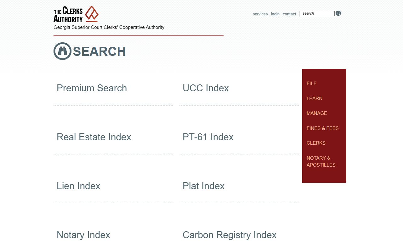 Laurens County court records GSCCCA statewide search categories