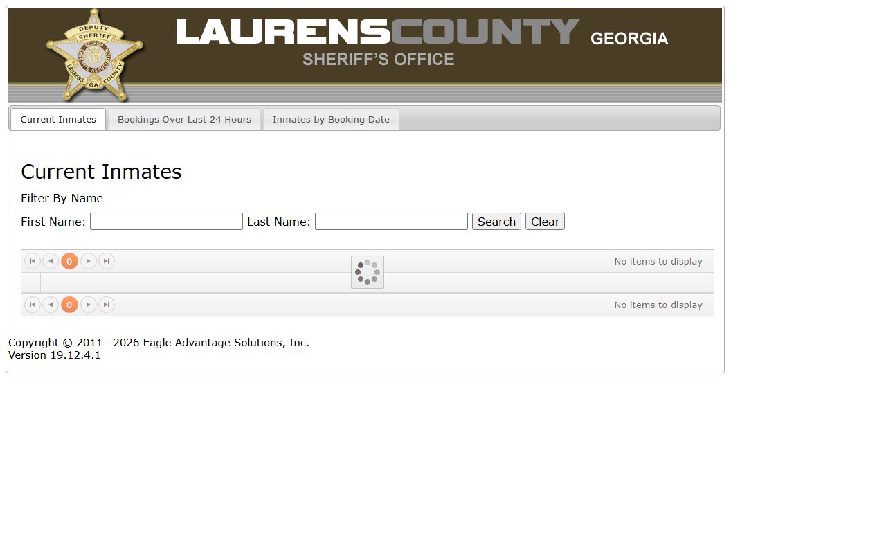 Laurens County inmate search OffenderIndex roster tabs