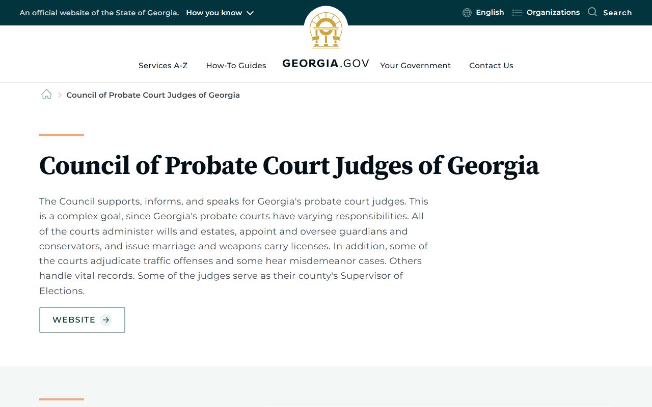 Laurens County probate records Council of Probate Court Judges source